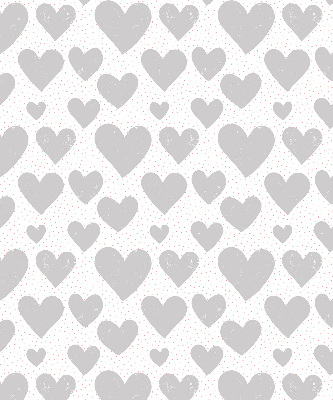 Rolgordijn voor het raam Grijze harten