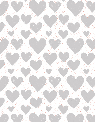 Rolgordijn voor het raam Grijze harten