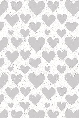 Rolgordijn voor het raam Grijze harten