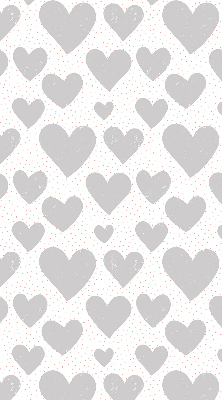 Rolgordijn voor het raam Grijze harten