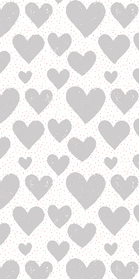 Rolgordijn voor het raam Grijze harten