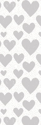 Rolgordijn voor het raam Grijze harten