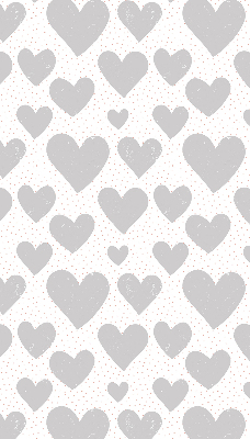 Rolgordijn voor het raam Grijze harten