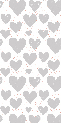 Rolgordijn voor het raam Grijze harten