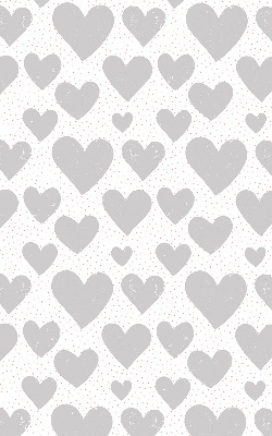 Rolgordijn voor het raam Grijze harten