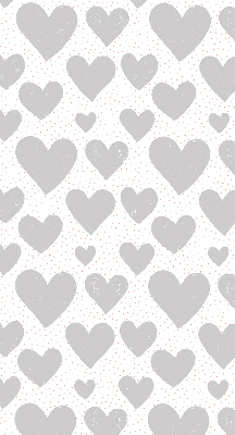 Rolgordijn voor het raam Grijze harten