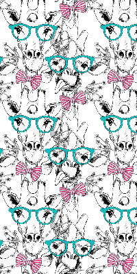 Rolgordijn voor het raam Giraf met bril