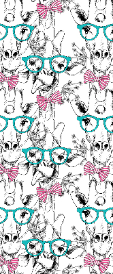 Rolgordijn voor het raam Giraf met bril