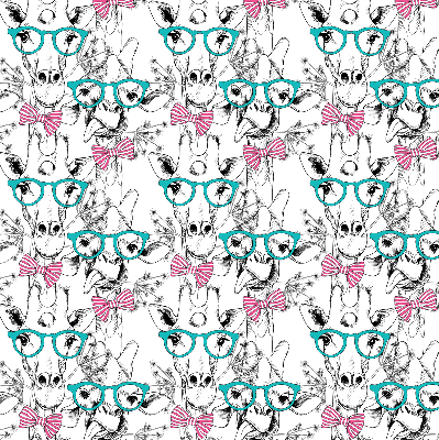 Rolgordijn voor het raam Giraf met bril