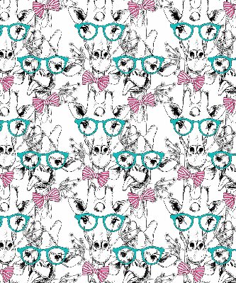 Rolgordijn voor het raam Giraf met bril