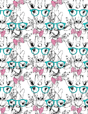 Rolgordijn voor het raam Giraf met bril