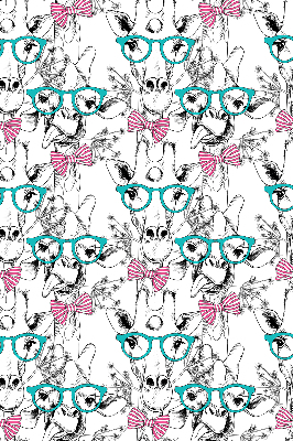 Rolgordijn voor het raam Giraf met bril