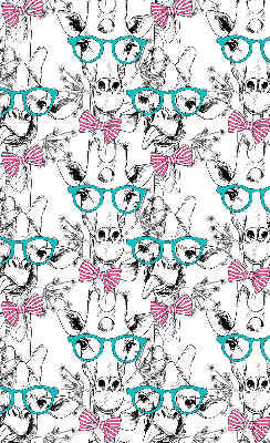 Rolgordijn voor het raam Giraf met bril