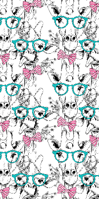 Rolgordijn voor het raam Giraf met bril