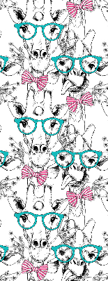 Rolgordijn voor het raam Giraf met bril