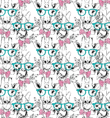 Rolgordijn voor het raam Giraf met bril