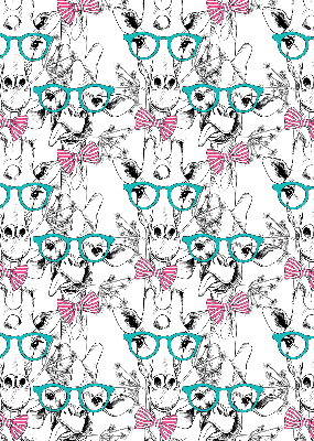 Rolgordijn voor het raam Giraf met bril