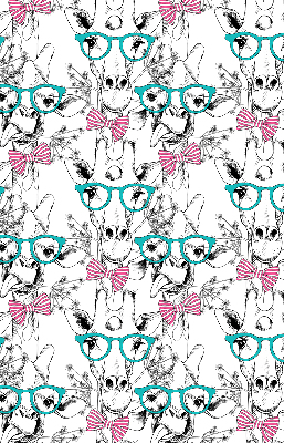 Rolgordijn voor het raam Giraf met bril