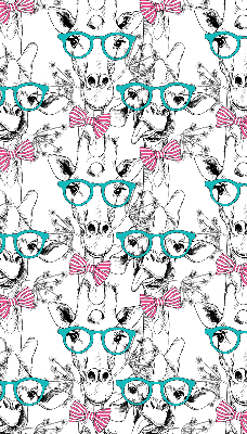 Rolgordijn voor het raam Giraf met bril