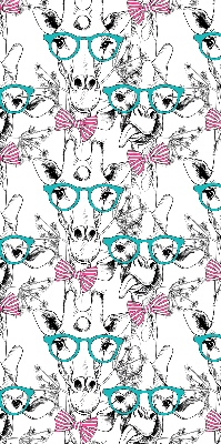 Rolgordijn voor het raam Giraf met bril