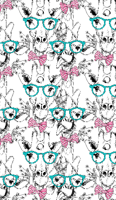 Rolgordijn voor het raam Giraf met bril