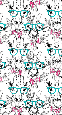 Rolgordijn voor het raam Giraf met bril