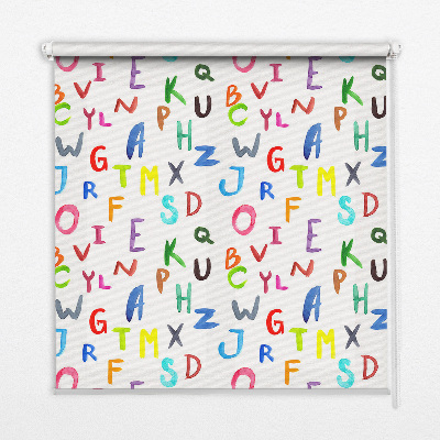 Rolgordijn verduisterend Kleurrijke letters