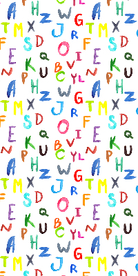 Rolgordijn verduisterend Kleurrijke letters