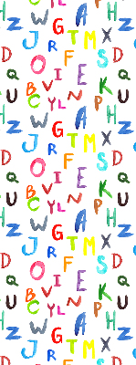 Rolgordijn verduisterend Kleurrijke letters