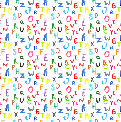 Rolgordijn verduisterend Kleurrijke letters