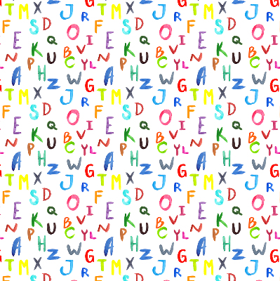 Rolgordijn verduisterend Kleurrijke letters