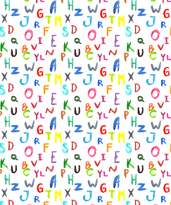 Rolgordijn verduisterend Kleurrijke letters