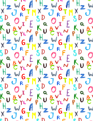 Rolgordijn verduisterend Kleurrijke letters