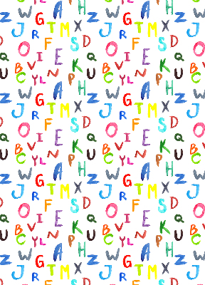 Rolgordijn verduisterend Kleurrijke letters