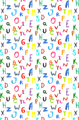 Rolgordijn verduisterend Kleurrijke letters