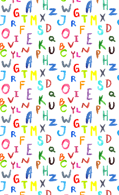 Rolgordijn verduisterend Kleurrijke letters