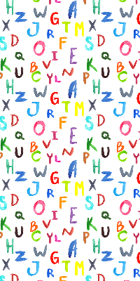 Rolgordijn verduisterend Kleurrijke letters