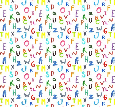 Rolgordijn verduisterend Kleurrijke letters