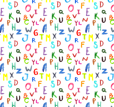 Rolgordijn verduisterend Kleurrijke letters