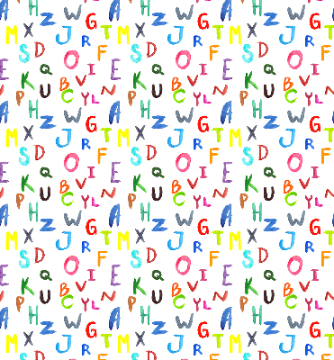 Rolgordijn verduisterend Kleurrijke letters