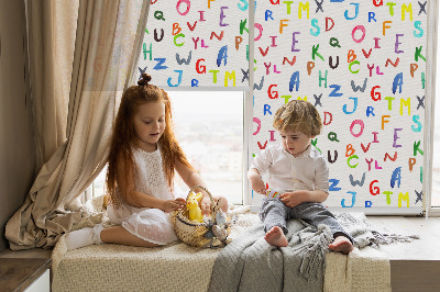 Rolgordijn verduisterend Kleurrijke letters