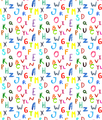 Rolgordijn verduisterend Kleurrijke letters