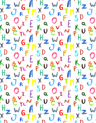 Rolgordijn verduisterend Kleurrijke letters