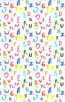 Rolgordijn verduisterend Kleurrijke letters