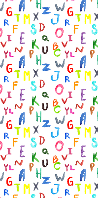 Rolgordijn verduisterend Kleurrijke letters