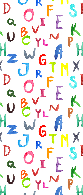 Rolgordijn verduisterend Kleurrijke letters