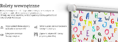 Rolgordijn verduisterend Kleurrijke letters