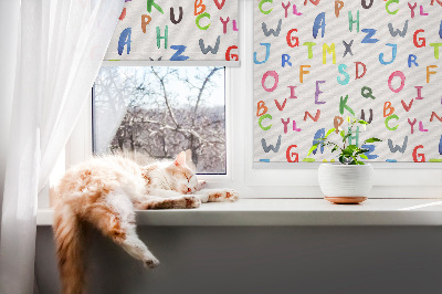 Rolgordijn verduisterend Kleurrijke letters