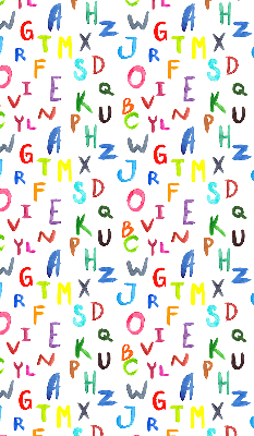 Rolgordijn verduisterend Kleurrijke letters