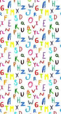 Rolgordijn verduisterend Kleurrijke letters